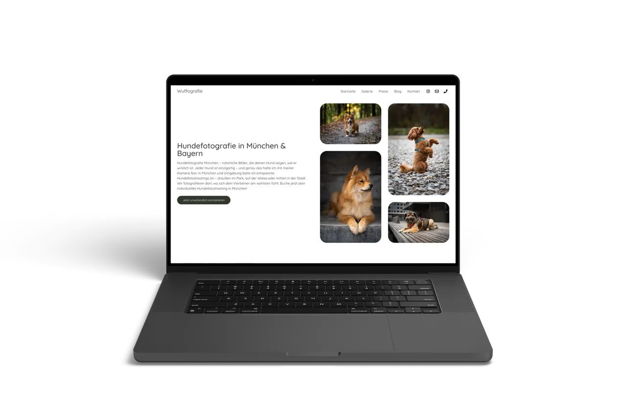 Wuffografie Webseite Mockup